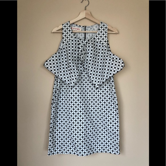Marni Black/White Textured Dress Sz 40/4 US - Picture 10 of 12